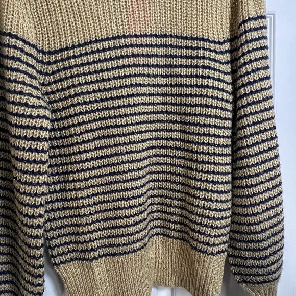 NWT Lilly Pulitzer Finney Sweater Sand Bar Sparkle Strip Size S - Picture 6 of 13